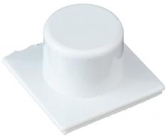 BRINOX Fermaporta Porta Plastica Adesiva, Ver Portascopino, Bianco, 2.2Â x 4.2Â x 4.2Â cm