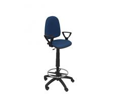 Piqueras y Crespo T04CP - Sgabello ergonomico, altezza regolabile e anello poggiapiedi Blu navy
