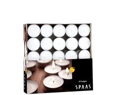 Spaas 10 Portacandele in Cera di paraffina, Tazza in Alluminio Bianco, Diametro 39 mm x Altezza 13,5 mm