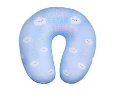 DCASA - Cuscino da Viaggio con Nuvole, Multicolore, Unico