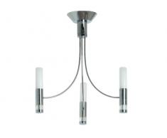 Nuova Delhi TP24 3 soffitto finitura cromata braccio lampada per dare forma audio e satinato acrilico lampadina tipo tubo del LED