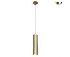 SLV Salotto, Illuminazione di Interni, Sala da Pranzo, LED, soffitto / GU10 Oro, 50 W, Enola_B PD-1, Lampada a Sospensione 50W in Ottone