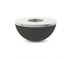 Cooee Design Light Bowl Portalumino in Ceramica, Nero, Acciaio Inossidabile, 10 cm