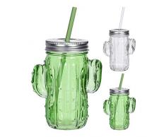 Bicchiere modello Cactus con cannuccia