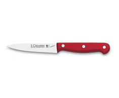 3 Claveles Coltello Spelucchino Uniblock di 10, Acciaio Inox, Rosso, 24Â x 4Â x 1.5Â cm
