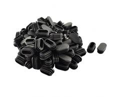 SourcingmapÂ® Pavimento di Forma Ovale Sedia Gamba Tubo Inserto Tappi 37Â x 19Â mm 100pcs