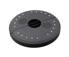 Lumisky Lampada ombrellone da giardino multicolore senza fili su batteria con altoparlante Bluetooth SOLY Play a LED RGB 3 cm, ABS, nero, 30 x 30 x H3