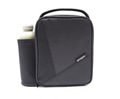 Smash - Contenitore portapranzo, Termico, con Bottiglia Inclusa, Tessuto, Nero, Case And Bottle, Black, 500 ml