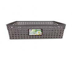 LEGA Cesto Rattan, Multicolore, 40 x 26.5 x 11 cm
