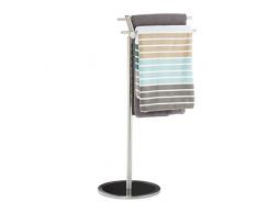 Relaxdays 10021287 Portasciugamani da Terra, Argento, 46 x 30 x 85 cm