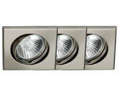 Brilliant G94514A13 - Set di faretti da incasso, modello Felix, orientabili, 2 pezzi, colore: grigio ferro