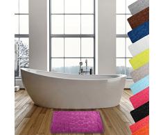 MSV 2108396Â Ciottoli Tappeto di Bagno Viola, Viola, 40 x 60 cm