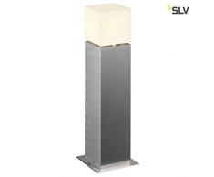 SLV Square Pole 60 - Lampada a stelo a LED, per esterni, IP44, in acciaio INOX 316, 3000 K, 12 W, colore: Argento