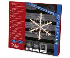Konstsmide LED acrilico fiocco di neve, con Timer, 24Â diodi a luce bianca fredda, funzionamento a batteria, da esterno (IP44), cavo trasparente, 4Â x AA 1,5Â V exklusiv 4540Â âÂ 203