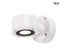 SLV SITRA WL - Lampada da parete a LED, per esterni, IP44, 3000 K, 9 W, in alluminio, 9 W, colore: Bianco