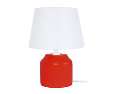 Tosel 65283Â lampada comodino, 1Â Luce, legno, E14, 40Â W, Rosso, 16Â x 24Â cm