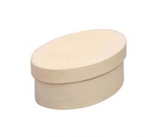 To-Do To-Do Scatola Ovale In Legno - 7X5X4 Cm