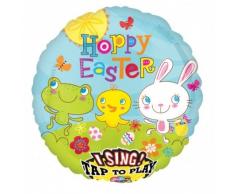 amscan 28 Sing-A-Tune Culla Tail-Palloncini con Scritta Happy Easter