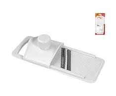 Home 0 Set Affettatore e Grattugia Doppia con Salvadita, Bianco, 11x5x25 cm, 2 unitÃ 