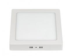 LEDAXO WDL-10-18-225 - Plafoniera a LED quadrata, 18 Watt, 1.530 lm, 3000 K (luce bianca calda), alloggiamento in alluminio bianco, 225 x 225 x 35 mm