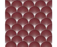 Plage 6 Piastrelle adesive Laminate ARBOREA 2, Rosso, 15x15cm