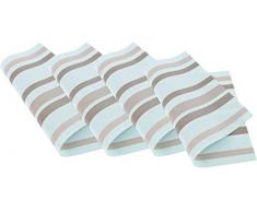 Venilia Set Stripes Mint Tessuto Righe Verde Menta, Tavola, Vinile, Tovaglietta per Sala da Pranzo, 4 Pezzi, 30 x 450 cm, 59034, 30 x 45 cm
