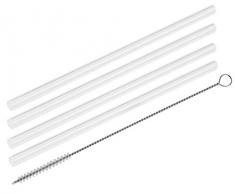 Fackelmann 54845 Set 4 cannucce in Vetro con scovolino