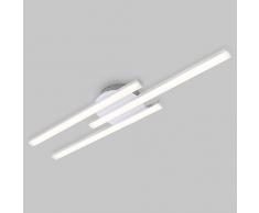 Briloner Leuchten Plafoniera a LED, Lampada da soffitto a 3 lampadine, 6 Watt, 480 Lumen, 3000 Kelvin, Color, 565x120x43mm (LxPxH) 6 W, Alluminio Colorato