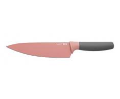 Berghoff Leo con Rivestimento in Ceramica Antiaderente, Coltello da Chef con Manico Soft Touch, Rosa, 19Â cm