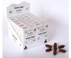STAMFORD INC 37409 Coni di incenso, Salvia Bianca, 12 Confezioni, Nero, Taglia Unica
