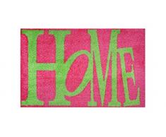 LifeStyle-Mat 200359 Tappetino Home, Antiscivolo e Lavabile, Ideale per lingresso, Il Guardaroba o la Cucina, 40 x 60 cm, Rosa/Verde