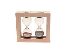 Mascagni Clessidra da 3 a 5 Minuti con Telaio in faggio 11, 5x3x10, 5H cm.