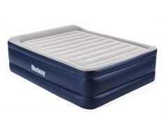 Bestway Montana, Luftbett selbstaufblasend mit integrierter elektrischer Pumpe, 203 x 152 x 61 cm Letto Gonfiabile con Pompa elettrica Integrata, Blu/Grigio, Size in Titel