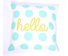 La Finesse Copricuscino Decorativo Quadrato 50 x 50 cm per la casa in Cotone per Soggiorno Divano Camera da Letto cc282, Tessuto colorato, Taglia Unica