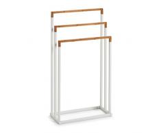 Zeller 18722 - Porta asciugamani in legno, Legno, bianco, 45 x 21.5 x 84.5 cm