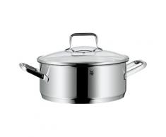 WMF Pentola Ã 24 cm ca. 4,1 l Trend Made in Germany Manico Cavo, Coperchio in Vetro Cromargan in Acciaio Inox lucidato a induzione, Lavabile in lavastoviglie