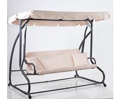 DiKasa Dondolo Acciaio Grigio 190X125 Tessuto POLYESTERE Beige