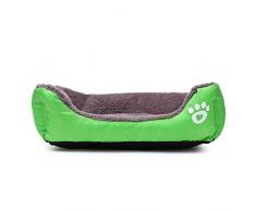 Cuccia Divano Letto Lettino Cuscino per Cani Cane Pet Animali (Verde M)