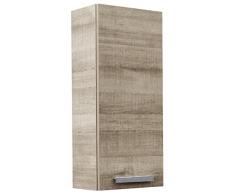 Fackelmann 82522 - Armadietto pensile Singolo, in Legno di Rovere Grigio, 21,5 x 35 x 79,5 cm