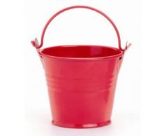 GLOREX - Secchio in Metallo, Metallo, Rot, 8 x 7 x 8 cm