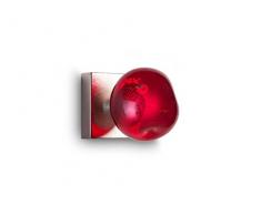 Relco Applique S+L NS/Vetr.Murano1X40W G9 Blazar Lampada da Parete con Struttura Cromo e Uno Spot in Vetro, Rosso