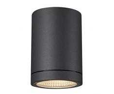 SLV Enola Round S-Lampada da soffitto a LED per Esterni, Colore: Antracite
