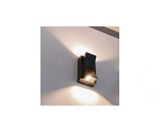 Applique LED 10 W Nero 2 Vie Lampada Luce Calda Plafoniera Faretto Esterno