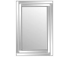 MirrorOutlet Grande Specchio da Parete in Vetro Veneziano con Doppia Cornice, 80 x 120 cm
