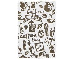 Jute & Co. Brasilia Tappeto, Passatoia Cotone Alta Qualità, Tessuto A Mano, Bianco/Marrone, 60X90