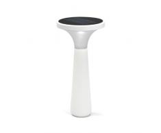 Konstsmide Assisi Aton7101-200 - Lampada Solare in plastica a LED, Larghezza 22,2 cm, Altezza 45 cm, 2 Pile AA NiMH, Colore: Bianco