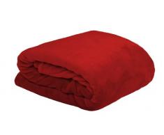 Lovely Casa P457920013 Doudou - Plaid in poliestere, 220 x 240 cm, colore: Rosso
