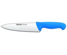 Arcos Serie 2900 - Coltello da Chef Coltello da Cucina - Lama Acciaio Inossidabile Nitrum 200 mm - Manico Polipropilene Colore Blu
