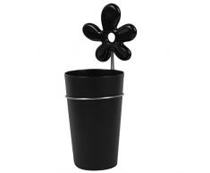 Koziol Spazzolino Tazza 300Â ML a-pril, Plastica, Solid, Nero Solido, 8.4 x 7.8 x 19.3 cm