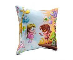 Picanova - Cuscino Decorativo Satinato, 30 x 30 cm, Multicolore